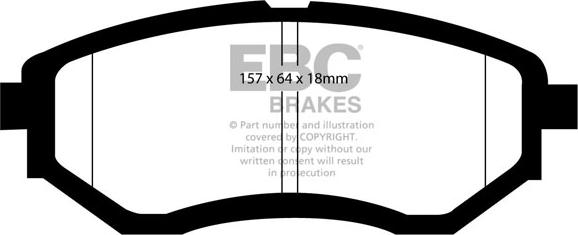 EBC Brakes DP1583 - Гальмівні колодки, дискові гальма autocars.com.ua