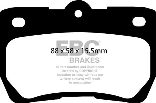 EBC Brakes DP41586R - Гальмівні колодки, дискові гальма autocars.com.ua