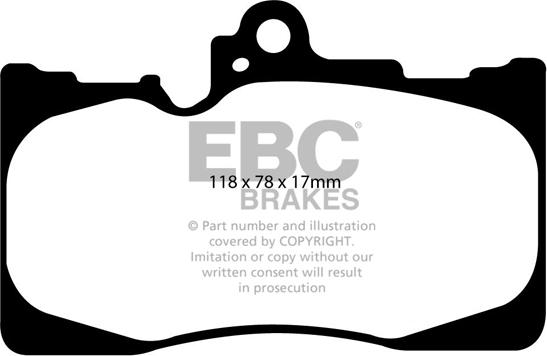 EBC Brakes DP1589 - Тормозные колодки, дисковые, комплект avtokuzovplus.com.ua