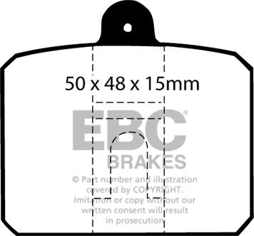 EBC Brakes DP159 - Гальмівні колодки, дискові гальма autocars.com.ua