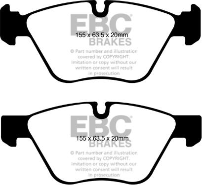 EBC Brakes DP31600C - Тормозные колодки, дисковые, комплект avtokuzovplus.com.ua