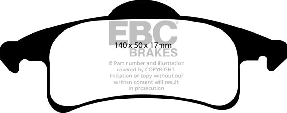 EBC Brakes DP61606 - Гальмівні колодки, дискові гальма autocars.com.ua