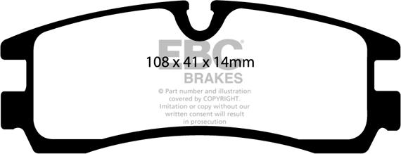 EBC Brakes DP1621/2 - Гальмівні колодки, дискові гальма autocars.com.ua