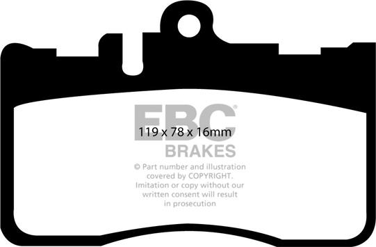 EBC Brakes DP1622 - Тормозные колодки, дисковые, комплект avtokuzovplus.com.ua