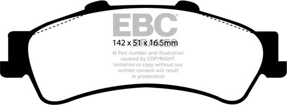 EBC Brakes DP1630 - Гальмівні колодки, дискові гальма autocars.com.ua