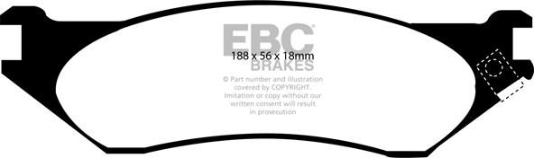 EBC Brakes DP1638 - Гальмівні колодки, дискові гальма autocars.com.ua