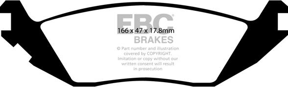 EBC Brakes DP1639 - Гальмівні колодки, дискові гальма autocars.com.ua