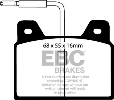 EBC Brakes DP163 - Гальмівні колодки, дискові гальма autocars.com.ua