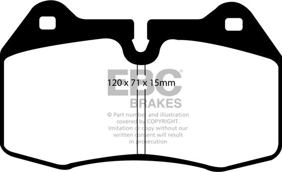 EBC Brakes DP1644 - Тормозные колодки, дисковые, комплект avtokuzovplus.com.ua