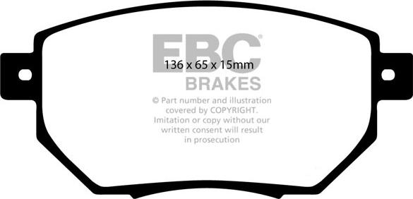 EBC Brakes DP1659 - Тормозные колодки, дисковые, комплект avtokuzovplus.com.ua