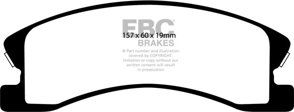 EBC Brakes DP41664R - Гальмівні колодки, дискові гальма autocars.com.ua