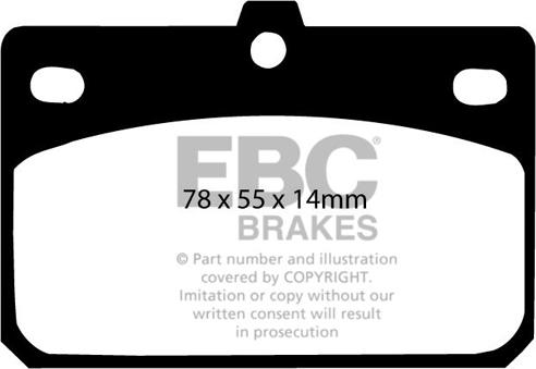 EBC Brakes DP166 - Тормозные колодки, дисковые, комплект avtokuzovplus.com.ua