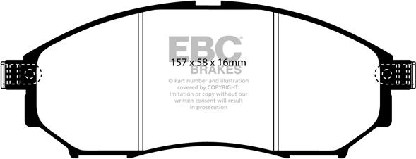 EBC Brakes DP1671 - Гальмівні колодки, дискові гальма autocars.com.ua