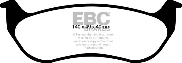 EBC Brakes DP1673 - Гальмівні колодки, дискові гальма autocars.com.ua