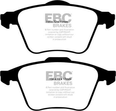 EBC Brakes DP41679R - Гальмівні колодки, дискові гальма autocars.com.ua