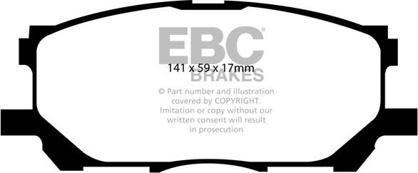 EBC Brakes DP1681 - Гальмівні колодки, дискові гальма autocars.com.ua