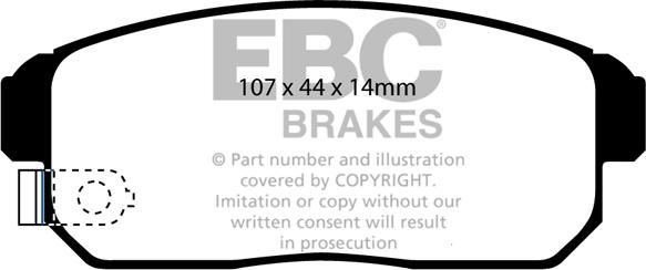 EBC Brakes DP31691C - Тормозные колодки, дисковые, комплект avtokuzovplus.com.ua