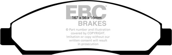 EBC Brakes DP1705 - Гальмівні колодки, дискові гальма autocars.com.ua