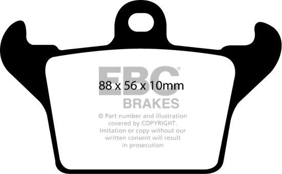 EBC Brakes DP1719 - Гальмівні колодки, дискові гальма autocars.com.ua