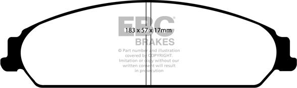 EBC Brakes DP31724C - Гальмівні колодки, дискові гальма autocars.com.ua