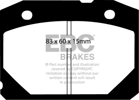 EBC Brakes DP172 - Гальмівні колодки, дискові гальма autocars.com.ua