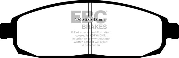 EBC Brakes DP1732 - Гальмівні колодки, дискові гальма autocars.com.ua