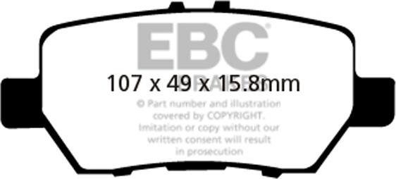 EBC Brakes DP41736R - Гальмівні колодки, дискові гальма autocars.com.ua