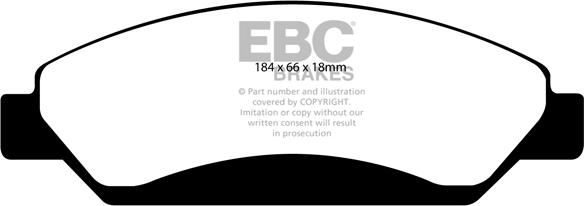 EBC Brakes DP41742R - Тормозные колодки, дисковые, комплект avtokuzovplus.com.ua