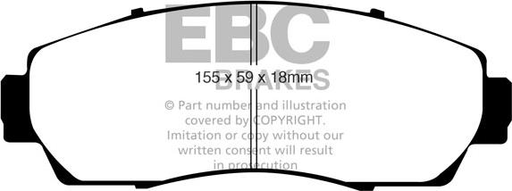 EBC Brakes DP61743 - Гальмівні колодки, дискові гальма autocars.com.ua