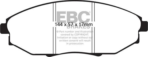 EBC Brakes DP21750 - Гальмівні колодки, дискові гальма autocars.com.ua