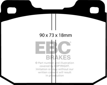 EBC Brakes DP175/2 - Тормозные колодки, дисковые, комплект avtokuzovplus.com.ua