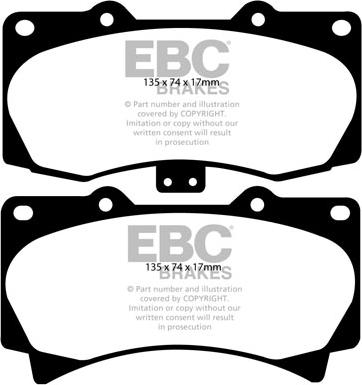 EBC Brakes DP1759 - Гальмівні колодки, дискові гальма autocars.com.ua