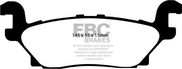 EBC Brakes DP1760 - Гальмівні колодки, дискові гальма autocars.com.ua