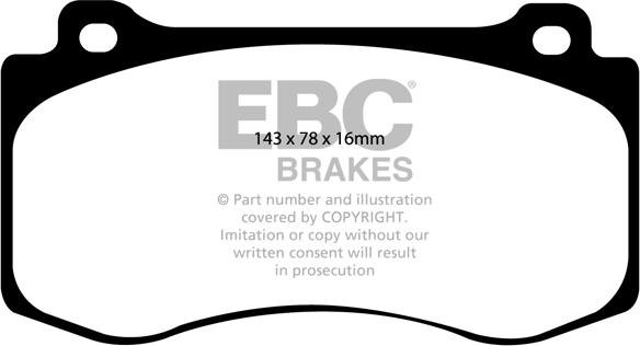 EBC Brakes DP1764 - Гальмівні колодки, дискові гальма autocars.com.ua