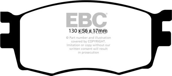 EBC Brakes DP1768 - Гальмівні колодки, дискові гальма autocars.com.ua