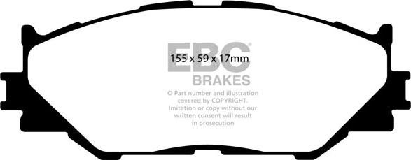 EBC Brakes DP1772 - Гальмівні колодки, дискові гальма autocars.com.ua