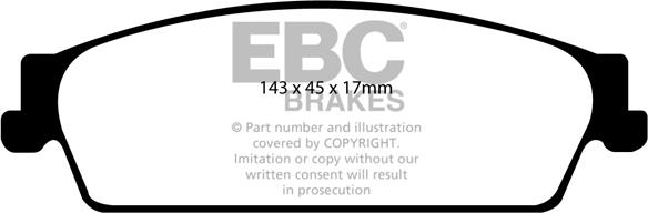 EBC Brakes DP41780R - Тормозные колодки, дисковые, комплект avtokuzovplus.com.ua