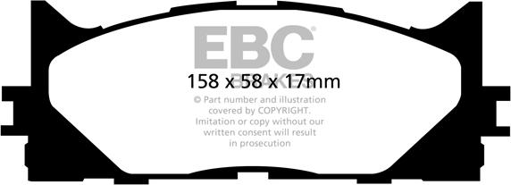 EBC Brakes DP1790 - Гальмівні колодки, дискові гальма autocars.com.ua