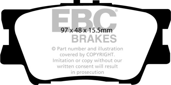 EBC Brakes DP61793 - Гальмівні колодки, дискові гальма autocars.com.ua