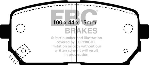 EBC Brakes DP1810 - Гальмівні колодки, дискові гальма autocars.com.ua