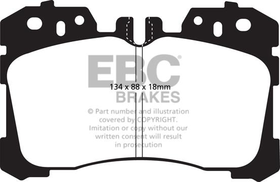 EBC Brakes DP1811 - Гальмівні колодки, дискові гальма autocars.com.ua