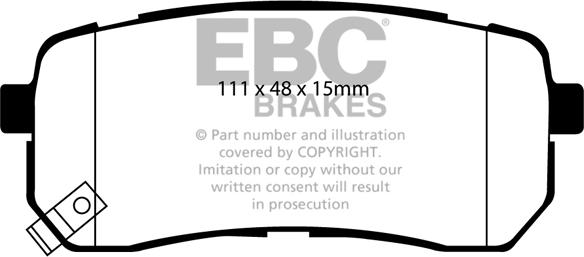 EBC Brakes DP1814 - Гальмівні колодки, дискові гальма autocars.com.ua