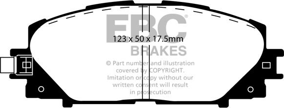 EBC Brakes DP21817 - Тормозные колодки, дисковые, комплект avtokuzovplus.com.ua