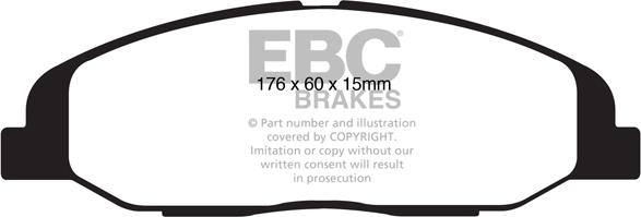 EBC Brakes DP1827 - Тормозные колодки, дисковые, комплект avtokuzovplus.com.ua