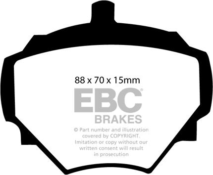 EBC Brakes DP182 - Гальмівні колодки, дискові гальма autocars.com.ua