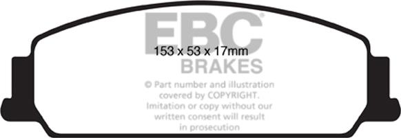 EBC Brakes DP1833 - Гальмівні колодки, дискові гальма autocars.com.ua