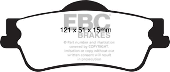 EBC Brakes DP1834 - Гальмівні колодки, дискові гальма autocars.com.ua