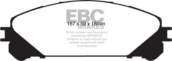 EBC Brakes DP1837 - Гальмівні колодки, дискові гальма autocars.com.ua