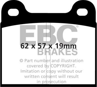 EBC Brakes DP185 - Гальмівні колодки, дискові гальма autocars.com.ua