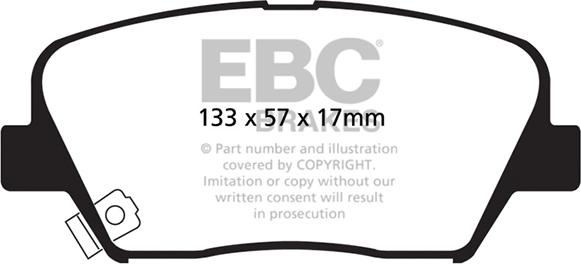 EBC Brakes DP21863 - Гальмівні колодки, дискові гальма autocars.com.ua